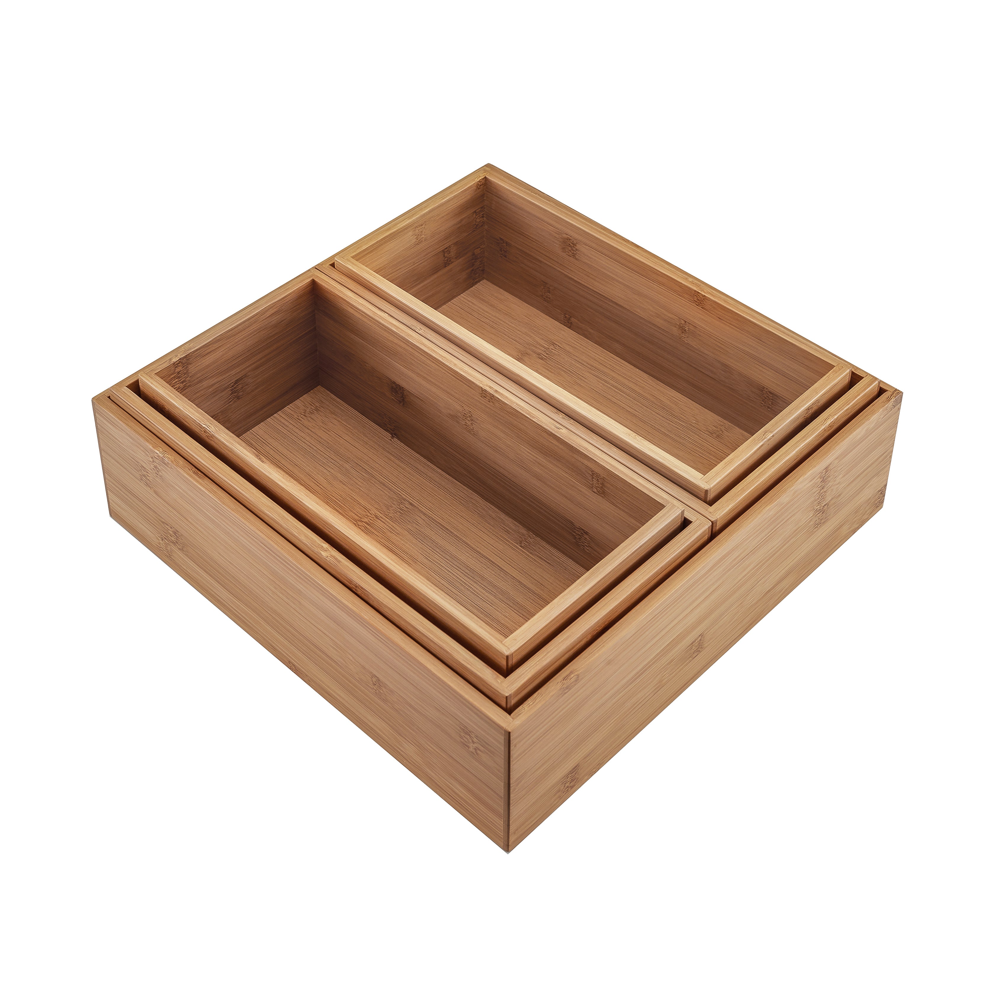 Seville Classics set 5 scatole bamboo organizer