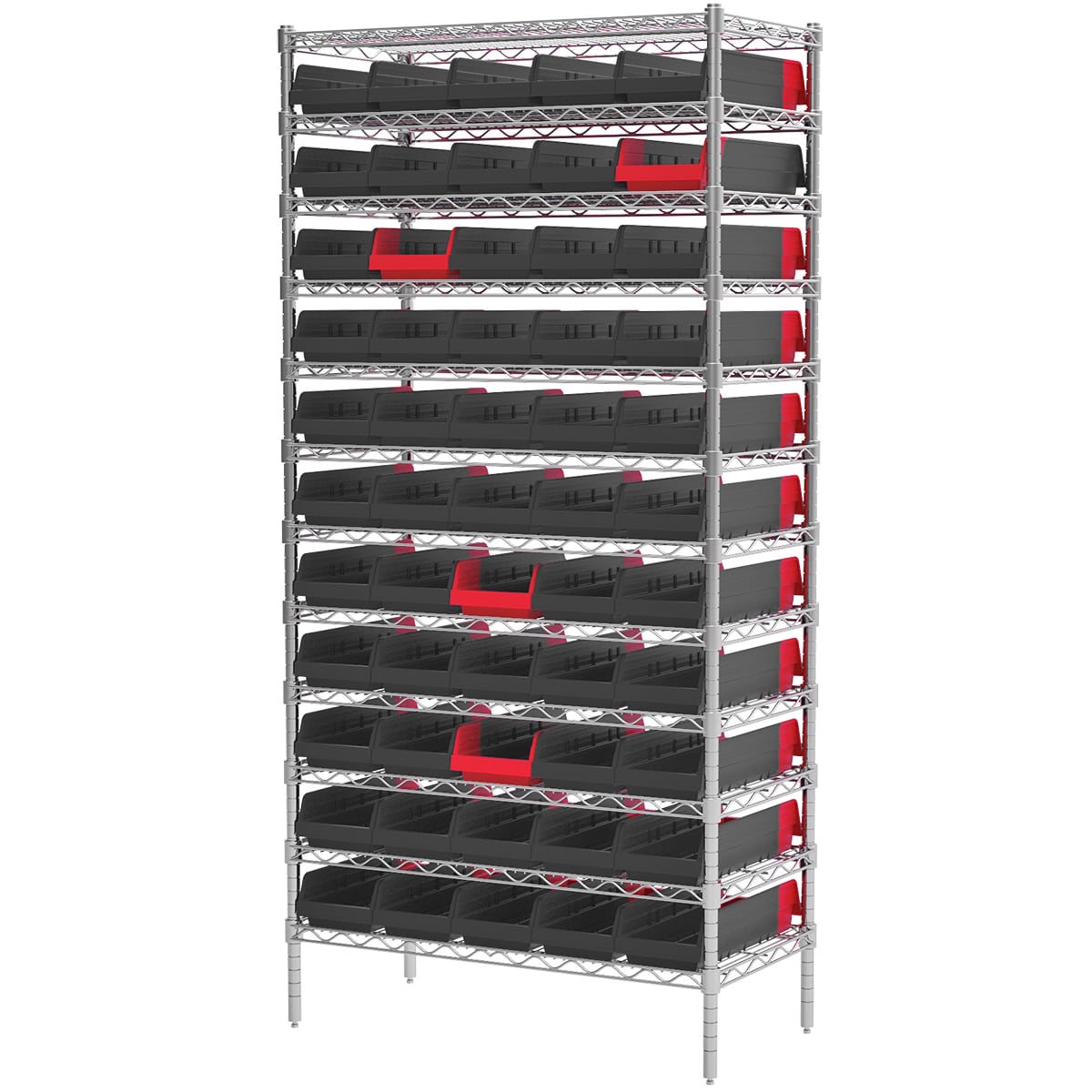 Akro-Mils AWS183636468 scaffale filo 12 ripiani 60 bin