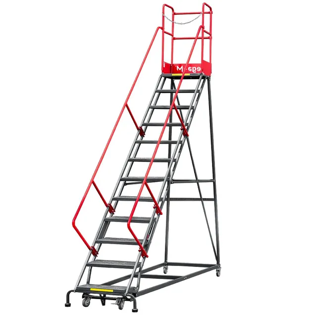 Mega-M H-306 scala magazzino 12 gradini con piattaforma