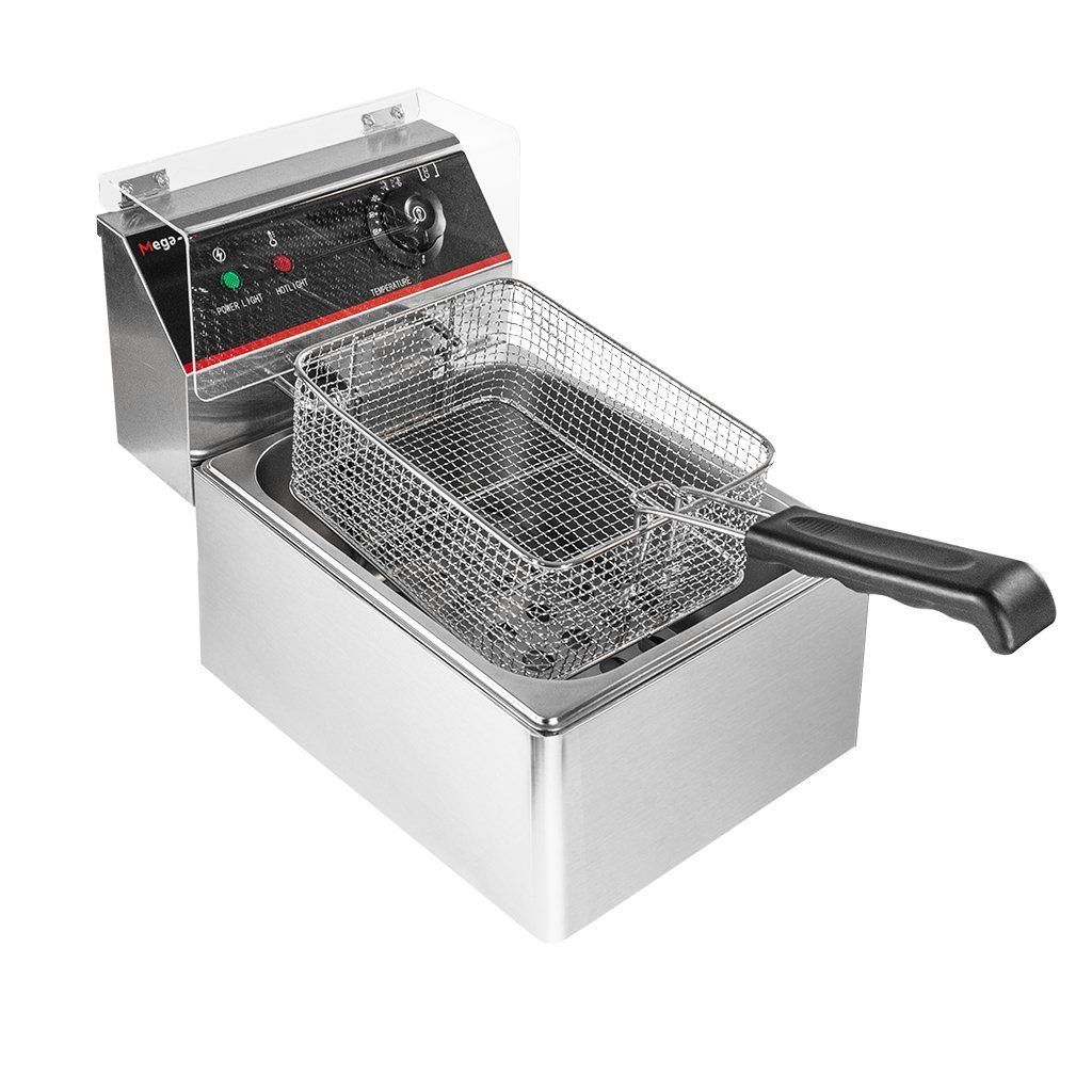 Mega-M 6L 3kW friggitrice elettrica 6 litri con coperchio