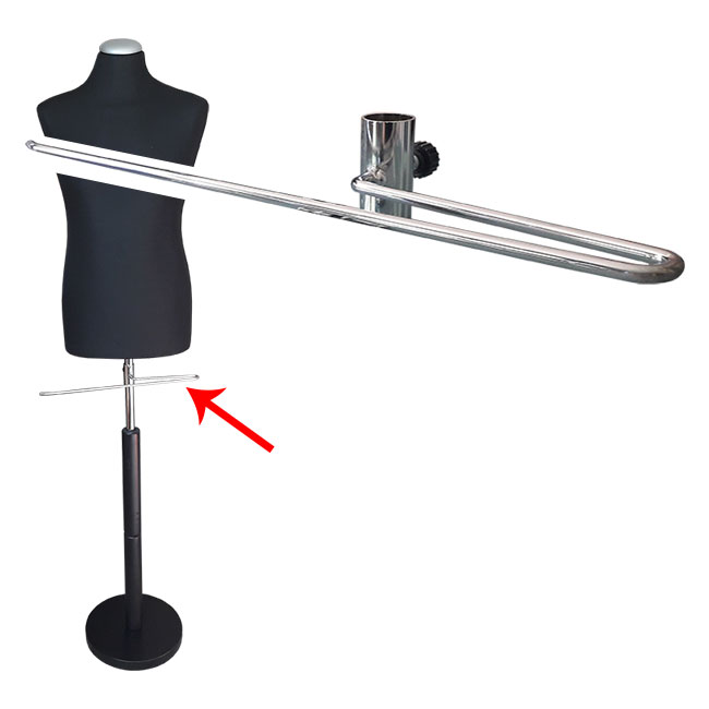 Agosistem porta pantalone per busto sartoriale 42 cm cromato
