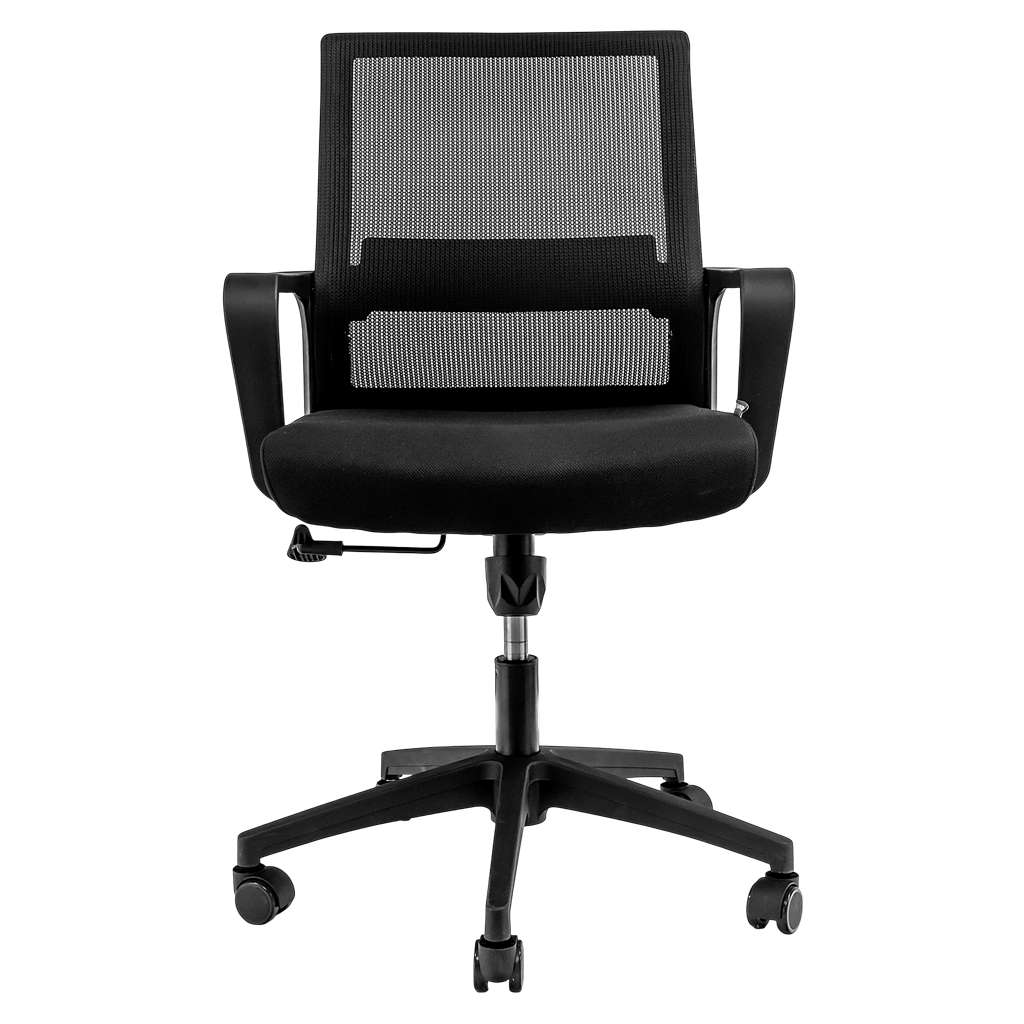 Furvero Basic Sedia Ufficio Girevole Nera Rete 99 cm