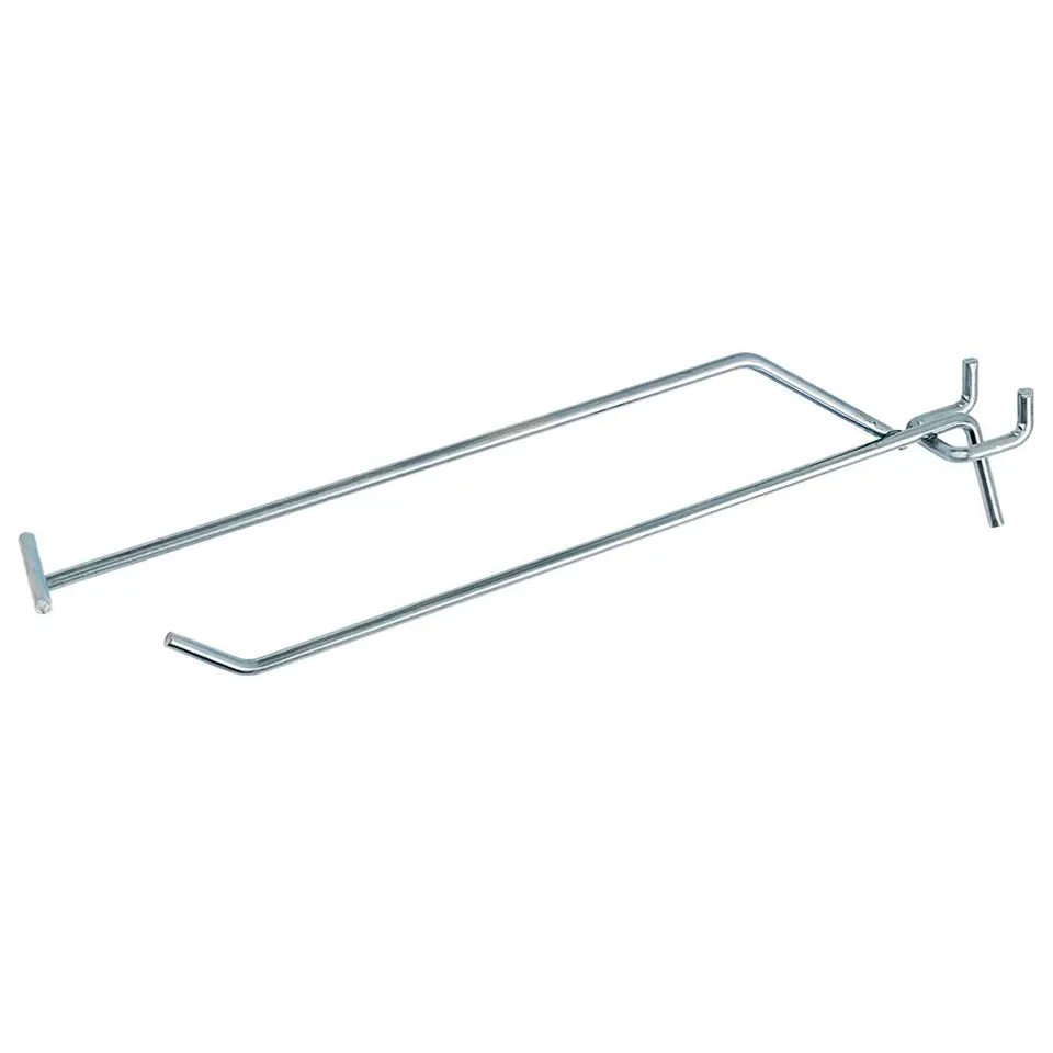 Mega-M Gancio per pannello forato 20 mm gancio espositore zincato 20 cm