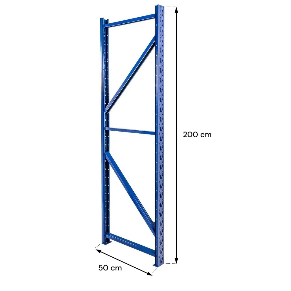 Mega-M Fortis Light Telaio Scaffale H200xP50 cm Blu Acciaio