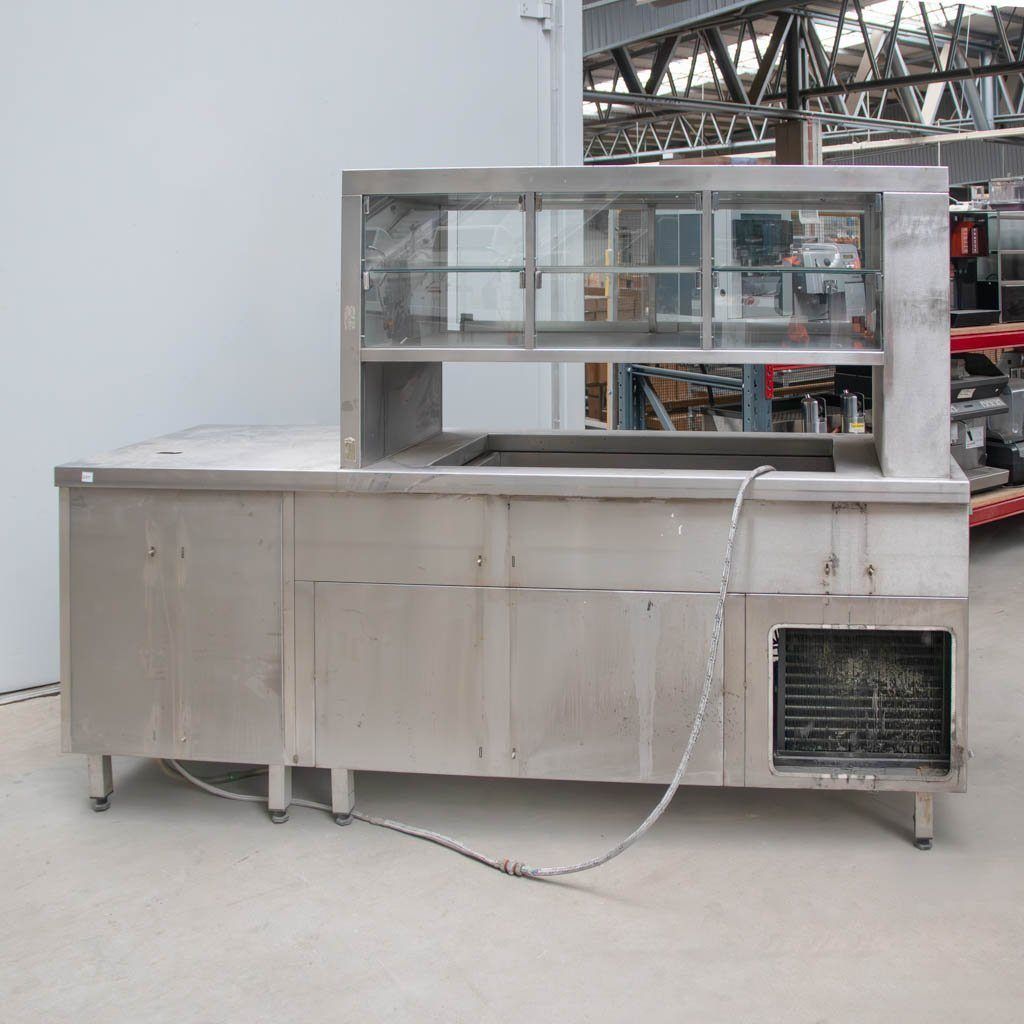 Mega-M vetrina refrigerata 215x70x155 cm vetro