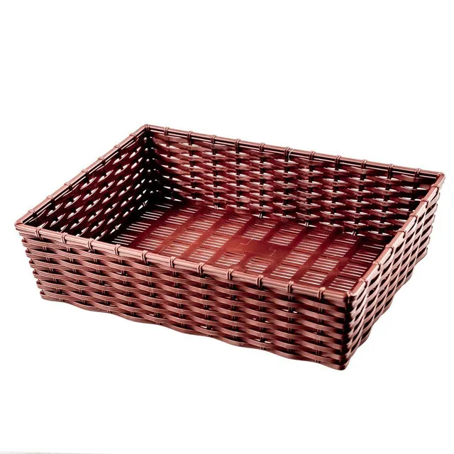 Cesto pane rettangolare 29,5x39,5x10 cm rattan