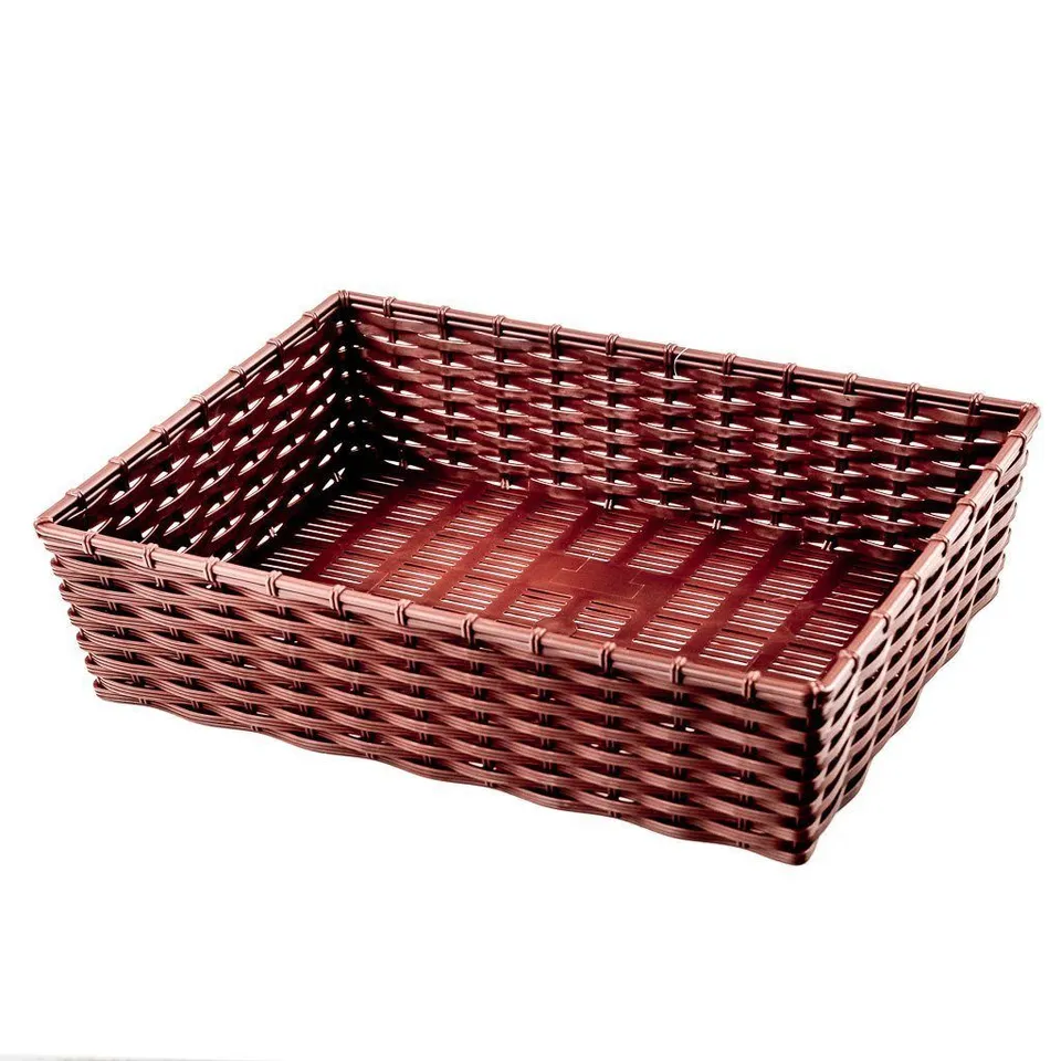 Cesto pane rettangolare 29,5x39,5x10 cm rattan