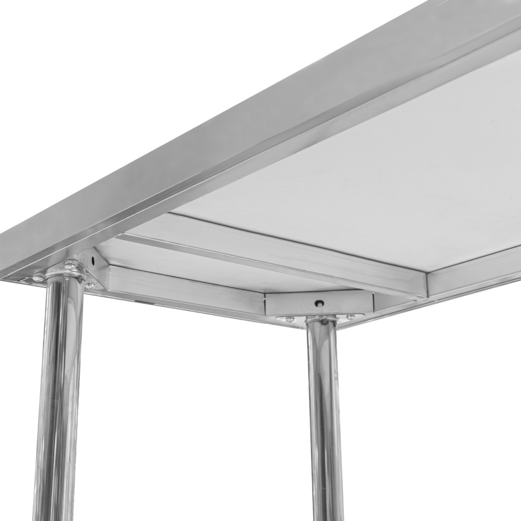 Mega-M Standard Tavolo Inox 150x70x85 cm con Ripiano