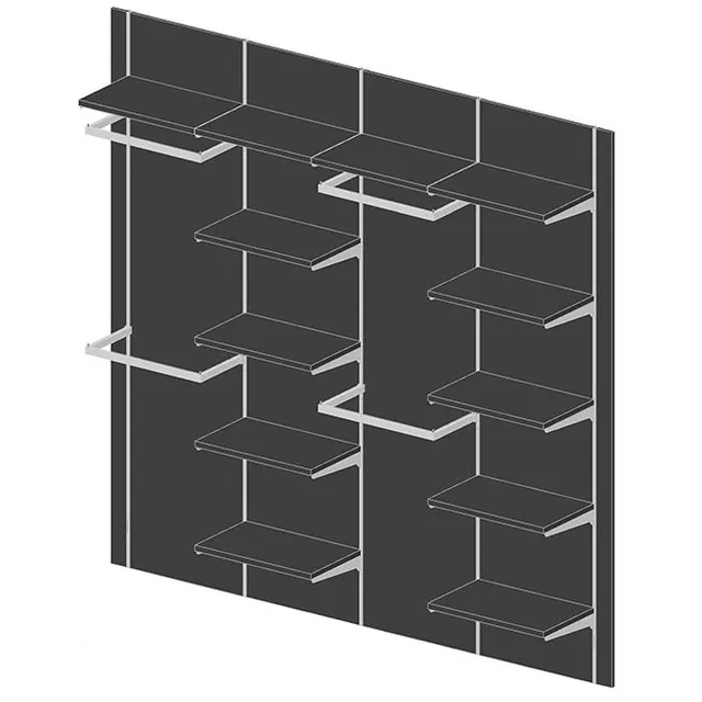 Agosistem Sistema 58 Kit 12 Parete L.250 cm Alluminio