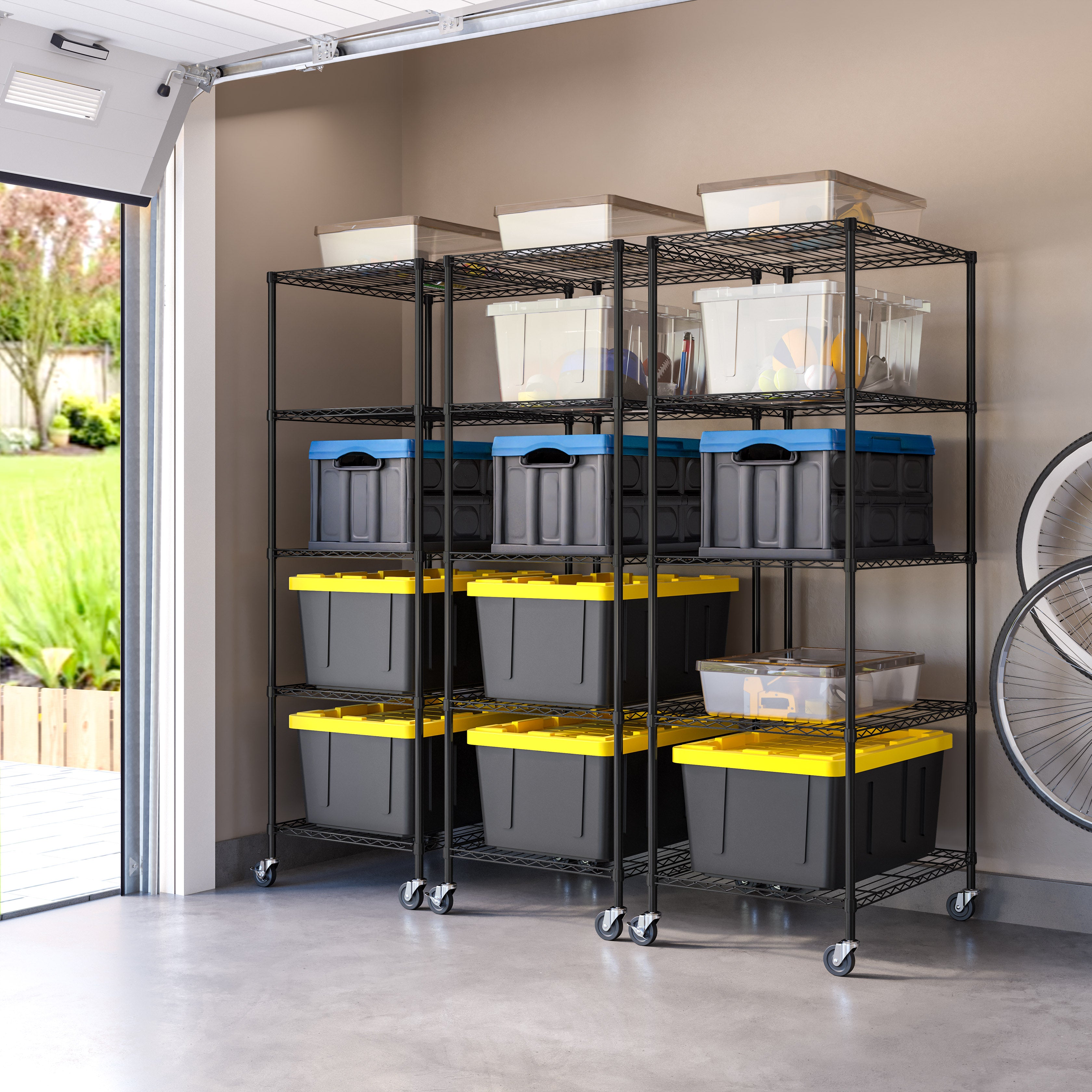 Seville Classics UltraDurable SHE24330B scaffale 5 ripiani cromo