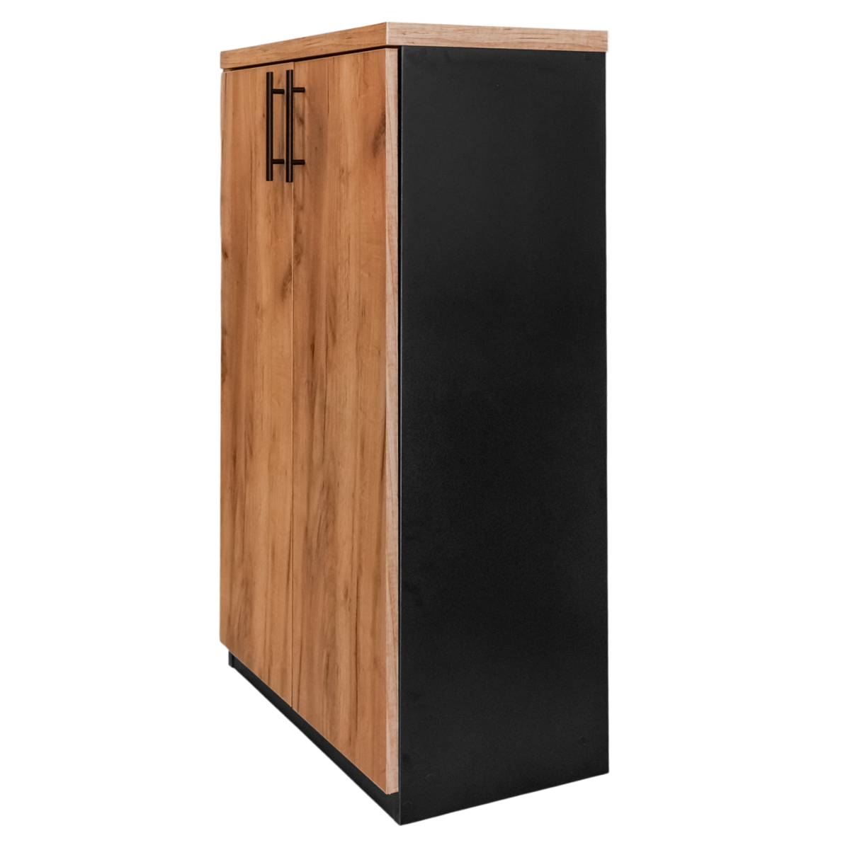 Mega-M armadio ufficio 70x35x120 cm rovere kraft nero raccoglitori