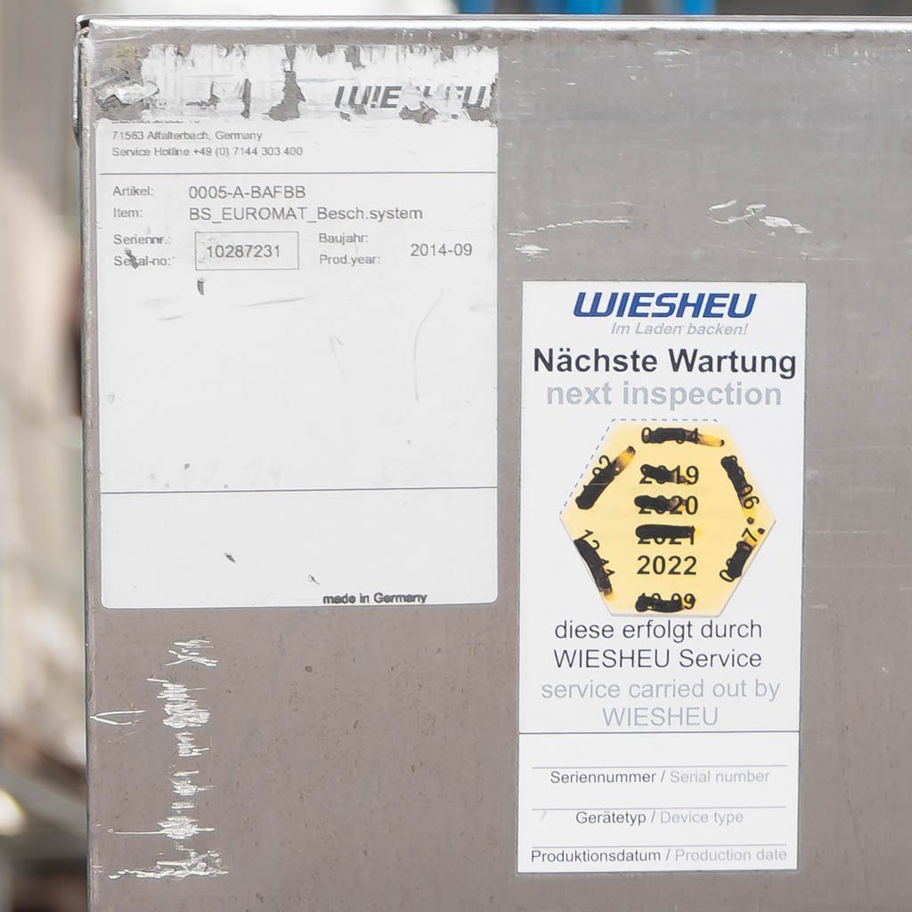 Wiesheu Euromat carrello forno 80x50x200 cm 15 teglie