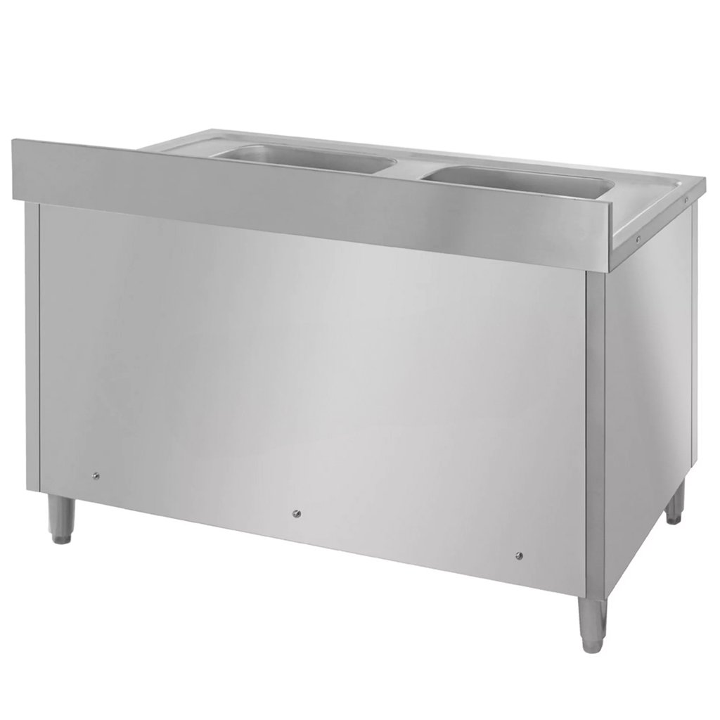 Mega-M 100x70x85 lavello gastronomico doppia vasca con armadio
