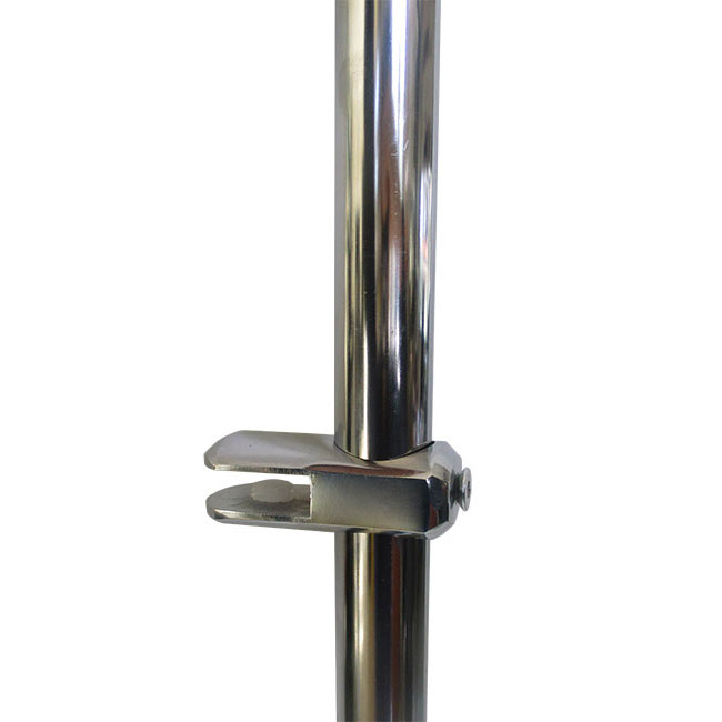 Agosistem morsetto singolo reggivetro cromato tubo 25 mm