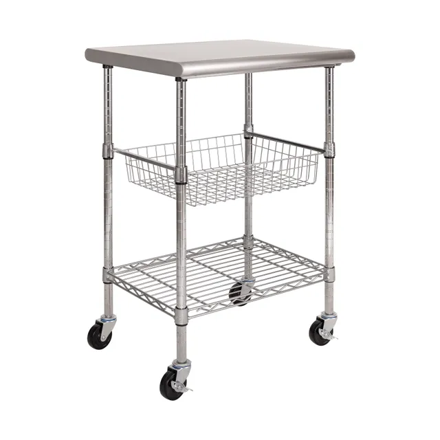 Seville Classics Carrello Tavolo Acciaio Inox NSF