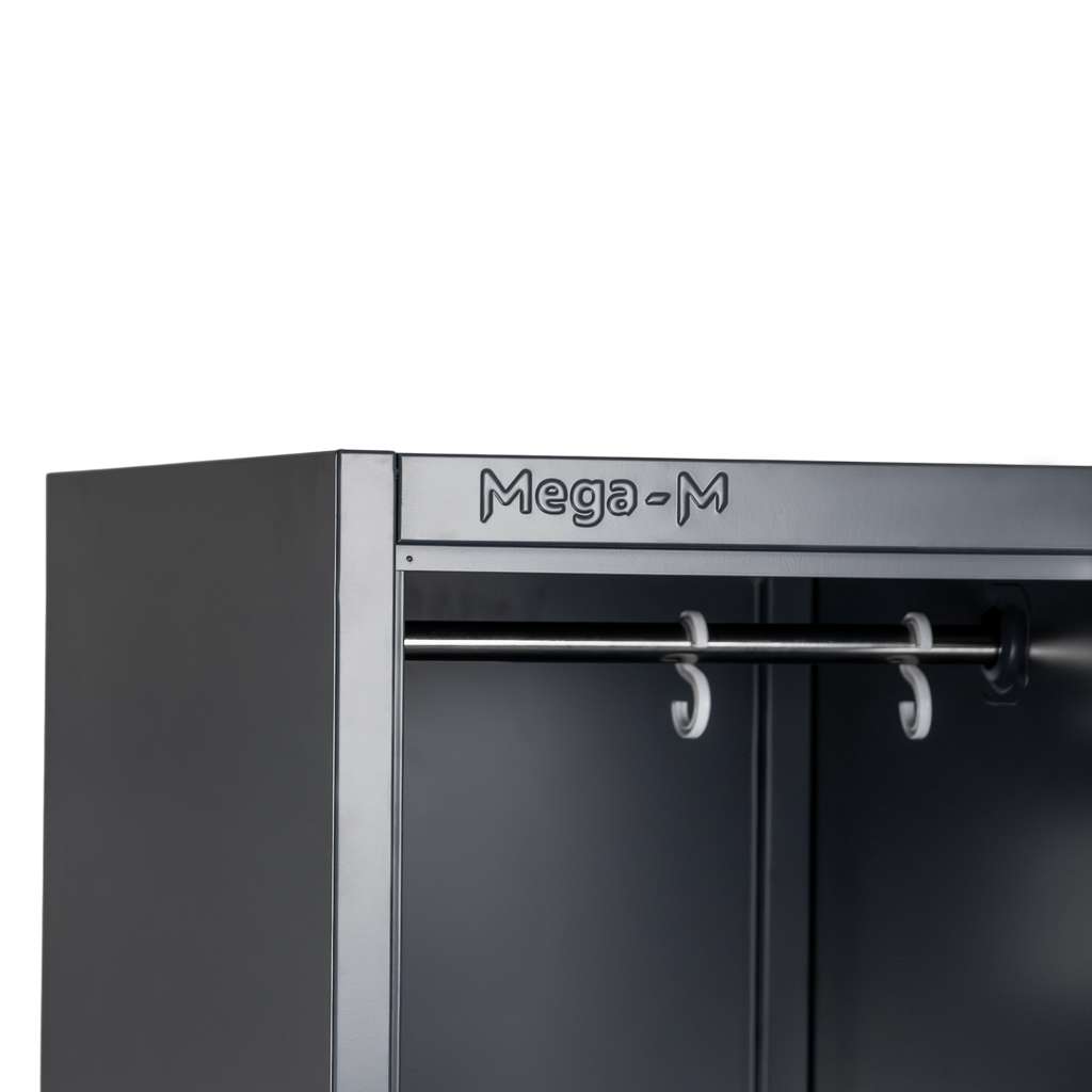 Mega-M armadietto spogliatoio metallo 2 vani 40x50x180 cm grafite