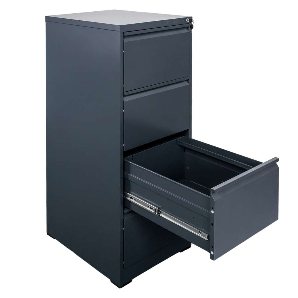 Furvero W4S G/G schedario metallo 4 cassetti grafite 45 cm