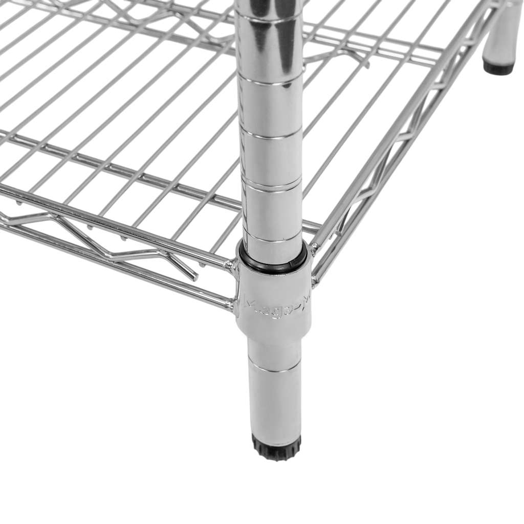 Mega-M Scaffale gastronomico cromato 90x60x180 cm 4 ripiani filo