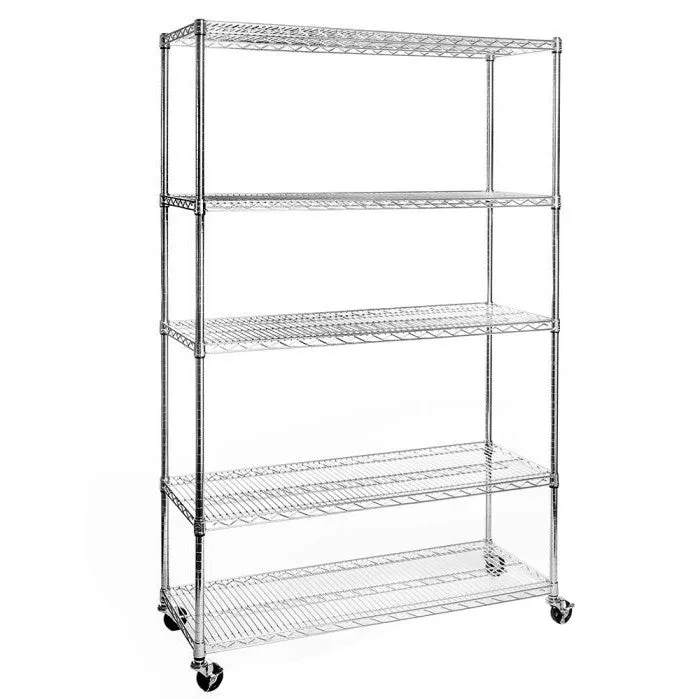 Seville Classics UltraDurable scaffale acciaio 5 ripiani 122x46 portata
