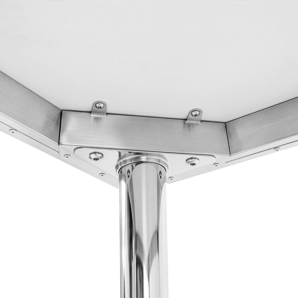 Mega-M X Standard Tavolo Inox Centrale 180x60x85 con Ripiano