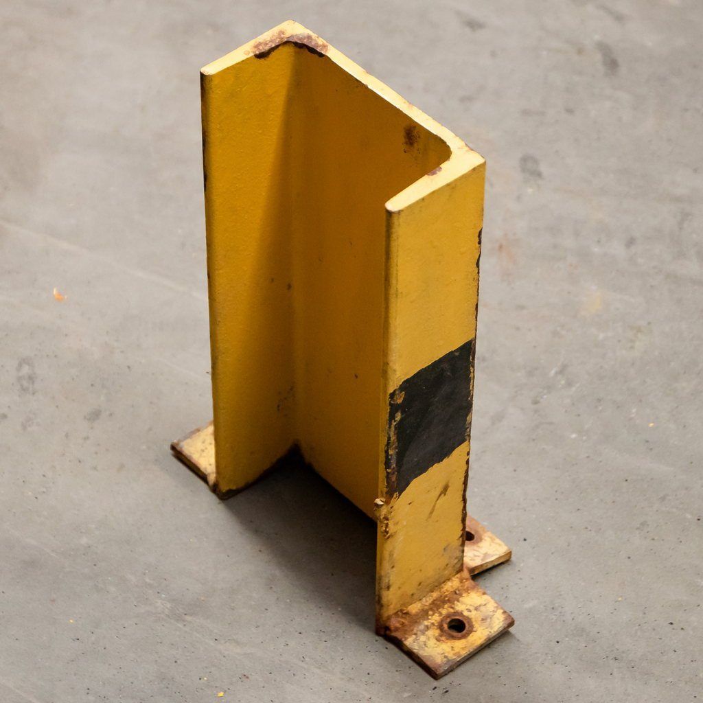 Supporto tipo C H-30 protezione scaffale giallo per legno