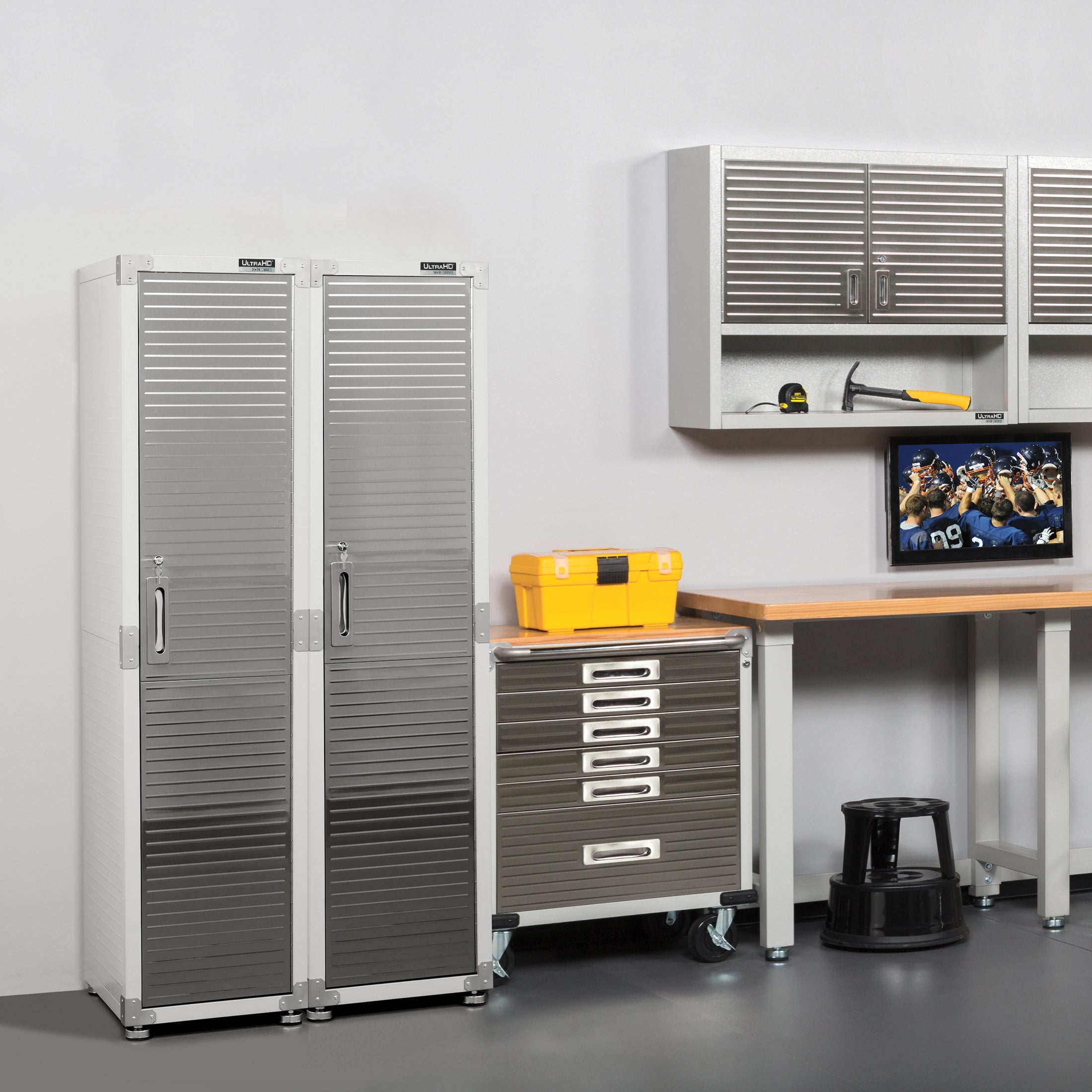 Seville Classics UltraHD UHD16221 armadio colonna acciaio granito
