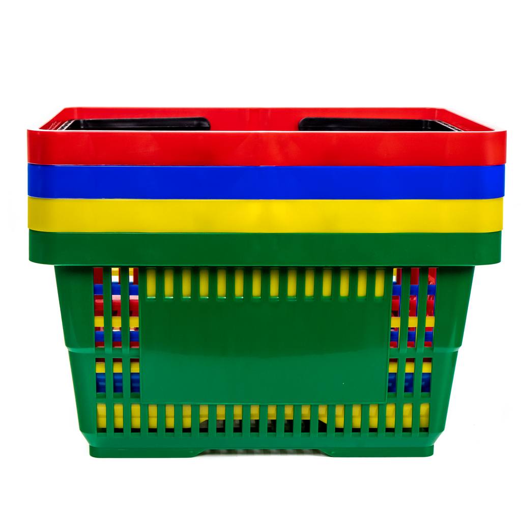 Mega-M cesto spesa blu cestino plastica 22 L