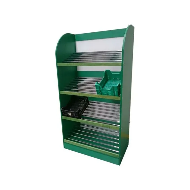 Scaffale portafrutta e verdura 95x50x180 cm verde 4 ripiani