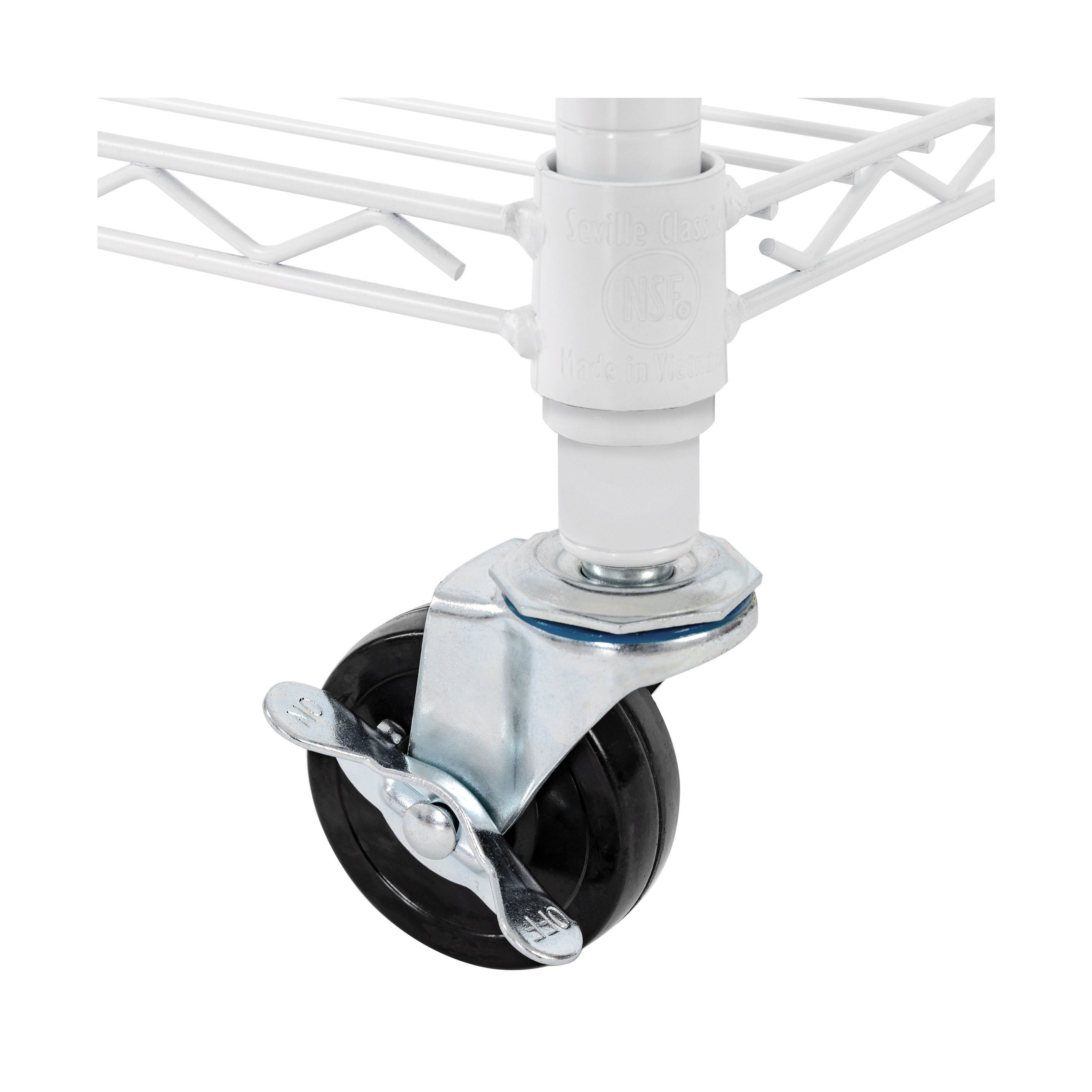 Seville Classics Scaffale Filo Acciaio 5 Ripiani Bianco 91x36 cm
