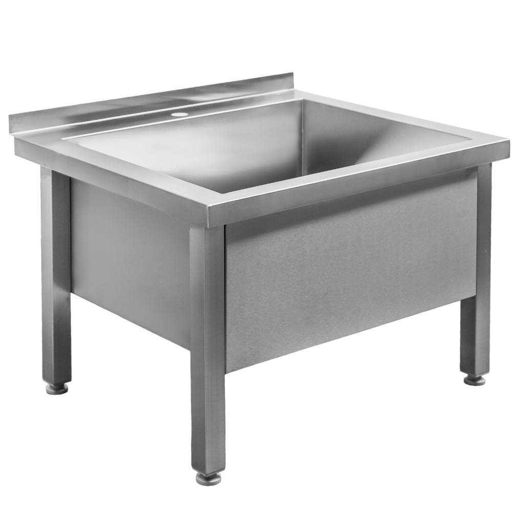 Mega-M Lavatoio basso inox 70x60x50 monocamera saldata