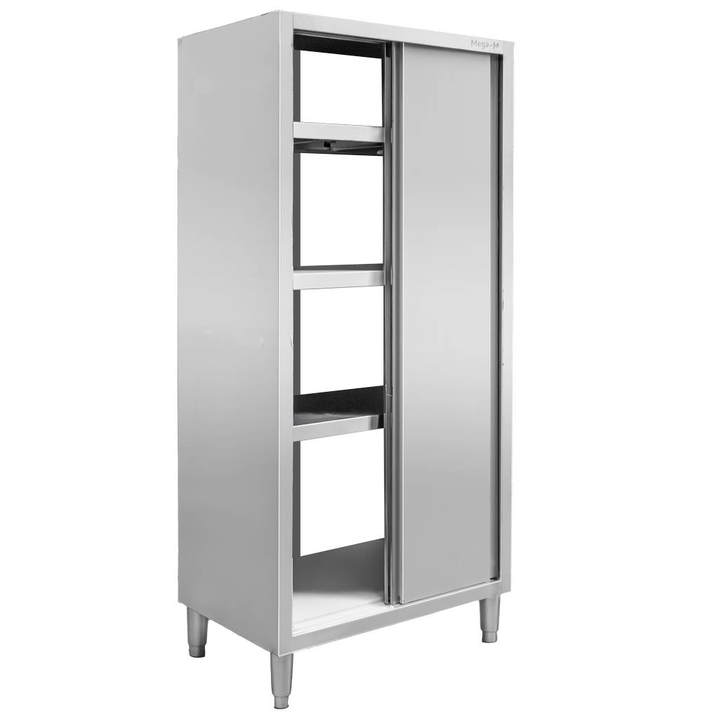 Mega-M Armadio Passante Inox 80x50x200 cm 2 Ante