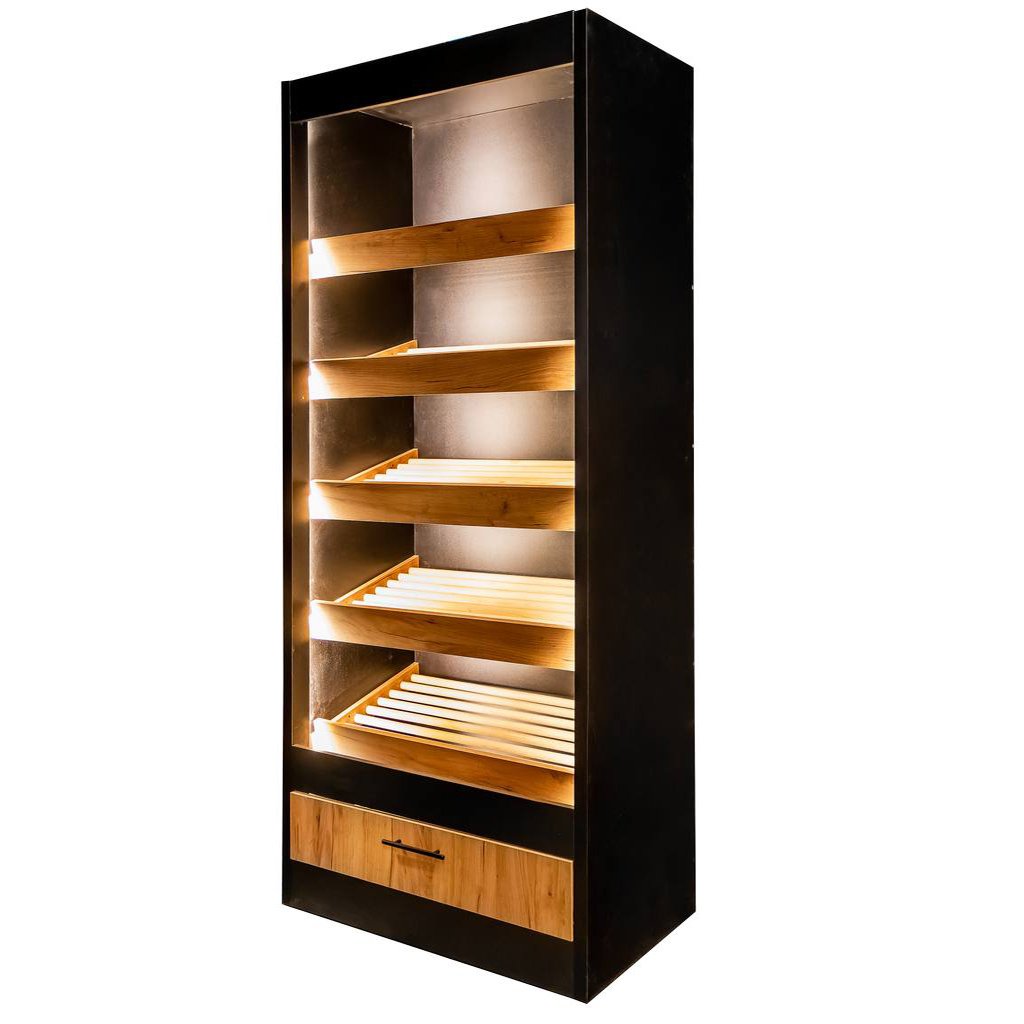 Mega-M scaffale pane aperto 205x100x58 cm rovere kraft LED