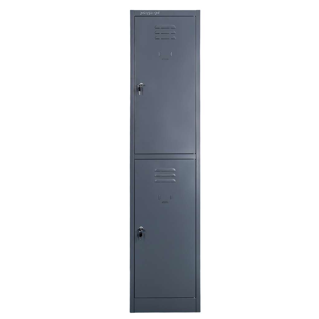 Mega-M armadietto spogliatoio metallo 2 vani 40x50x180 cm grafite