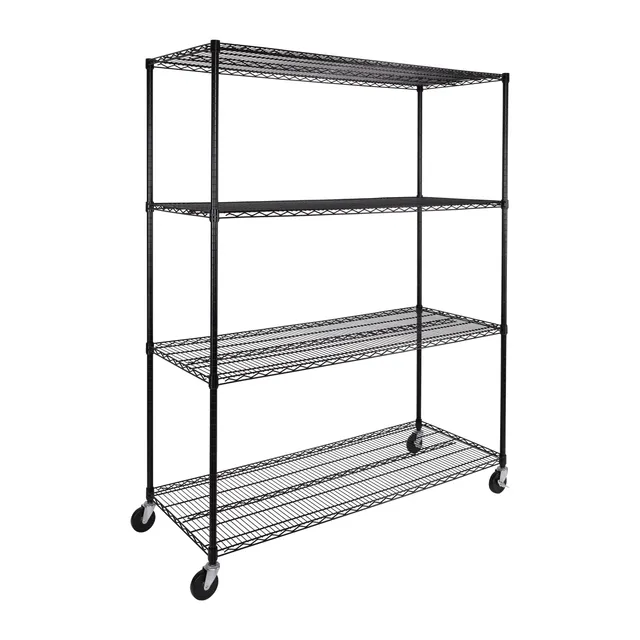 Seville Classics UltraDurable SHE24601 scaffale nero 4 ripiani