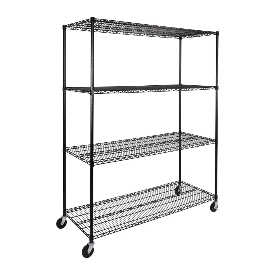 Seville Classics UltraDurable SHE24601 scaffale nero 4 ripiani