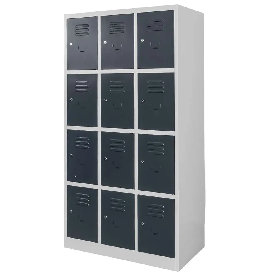 Mega-M 90x50x180 armadio casellario 12 vani grigio grafite