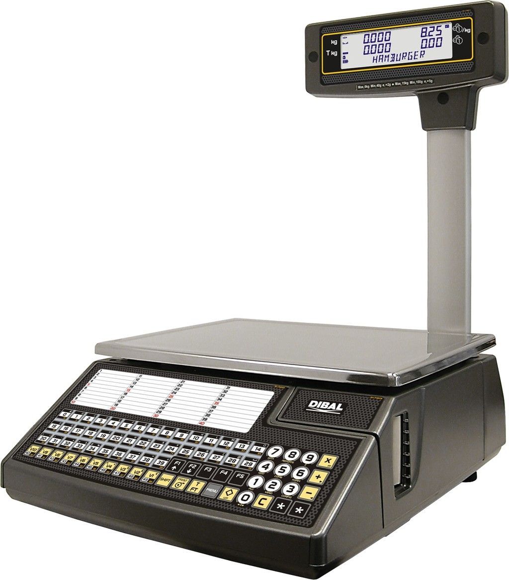 DIBAL W-025T Bilancia Etichettatrice 15 kg con Palo LED
