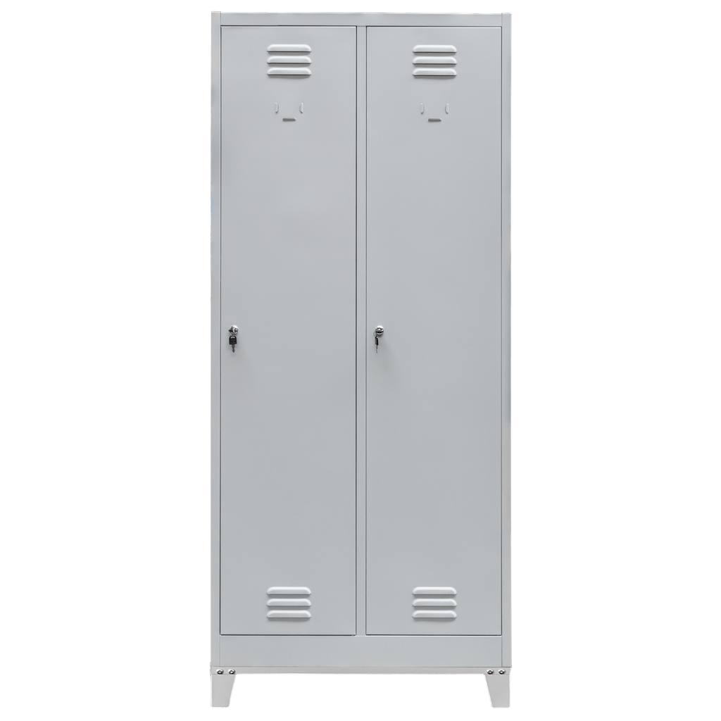 Mega-M S-80 armadio spogliatoio 2 ante grigio su piedi