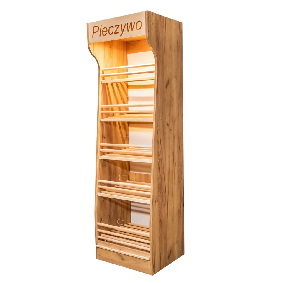 Mega-M scaffale pane 60x50 H200 rovere kraft LED plexi