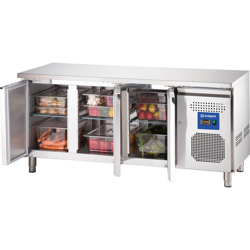 Stalgast 831036 tavolo refrigerato 3 porte 417 l inox