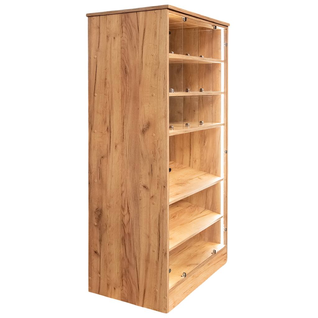 Mega-M H-180 vetrina espositiva 80x50 rovere kraft LED