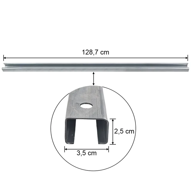 STOW PNFB Diagonale Scaffale Zincata 128,7 cm