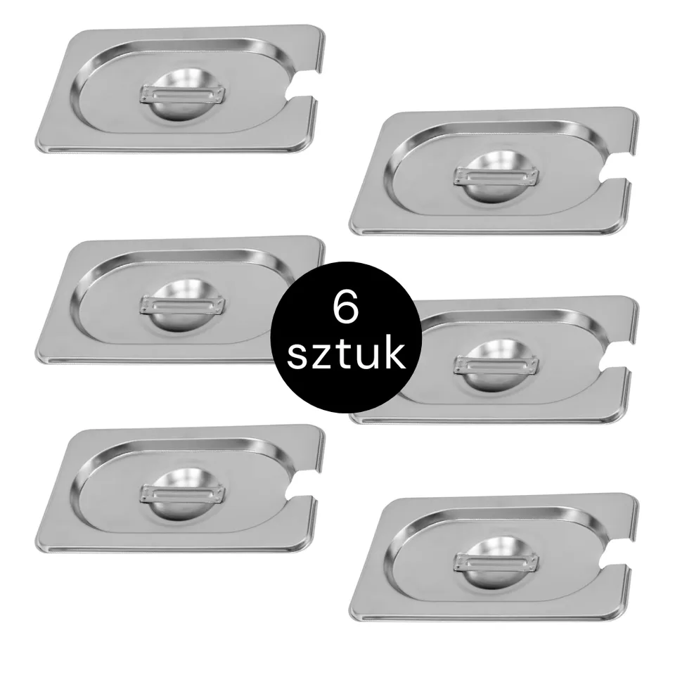Mega-M Coperchio GN 1/9 Inox Foro Mestolo 6 pz