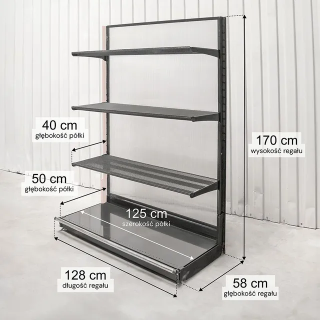 Wireland Solid York scaffale a muro H170 L128 3 ripiani agg.