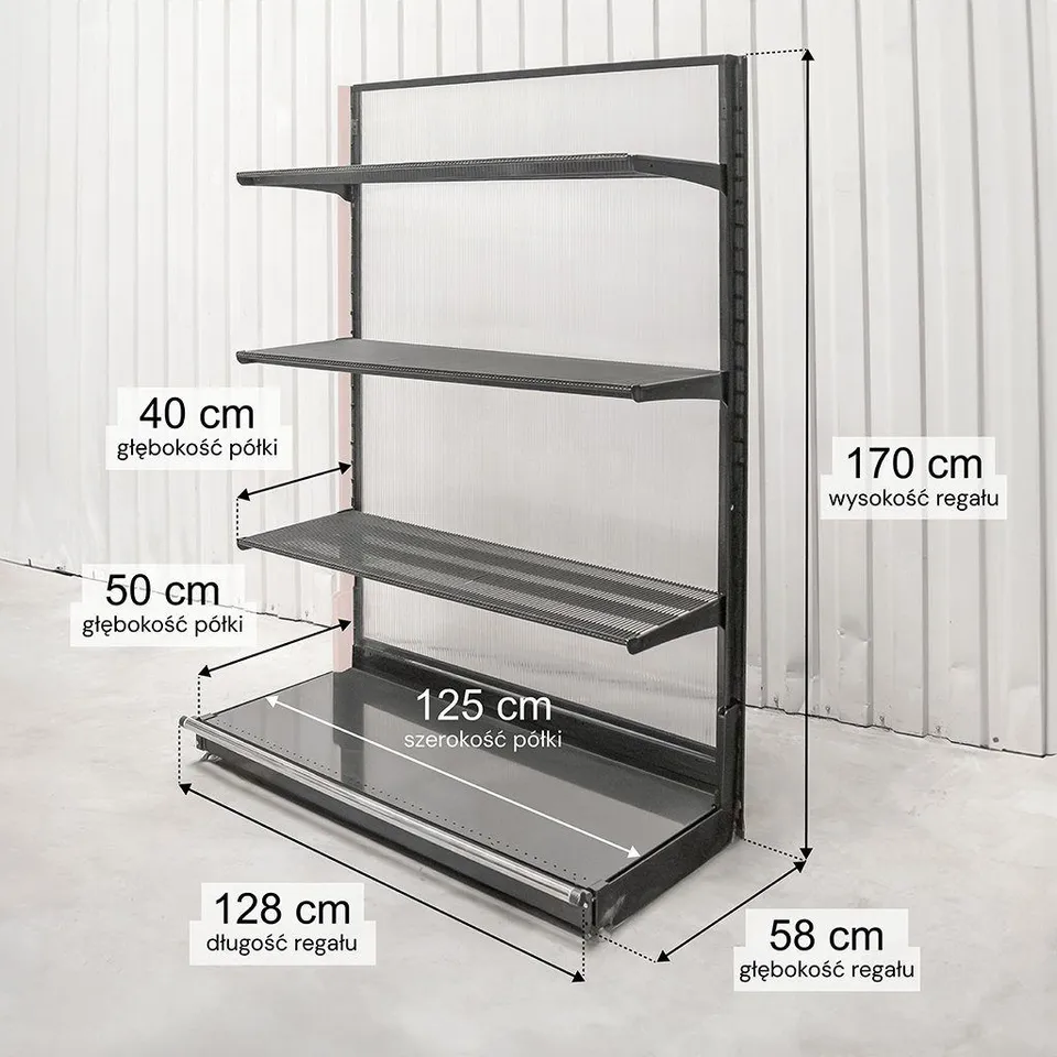 Wireland Solid York scaffale a muro H170 L128 3 ripiani agg.