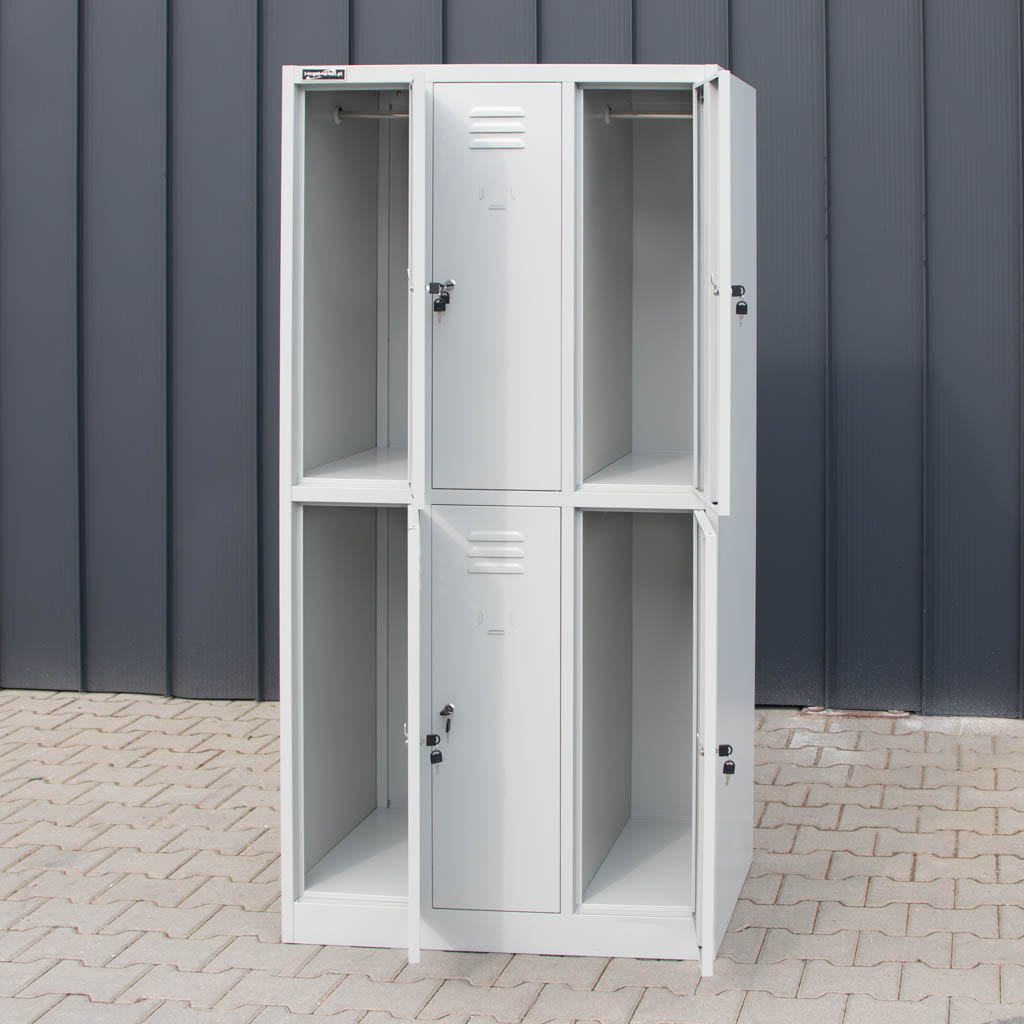 Mega-M S armadio spogliatoio 6 ante grigio 90 cm