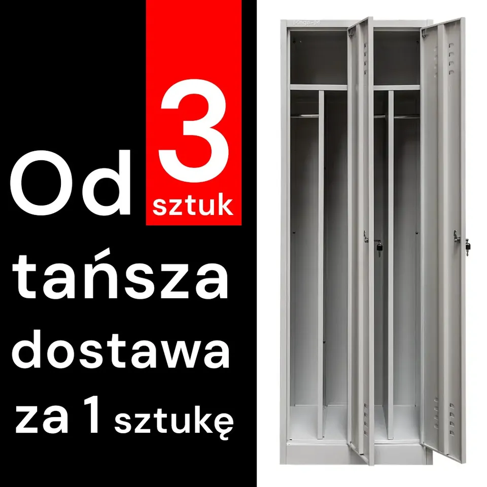 Mega-M S-60 armadio spogliatoio 2 ante grigio 60 cm