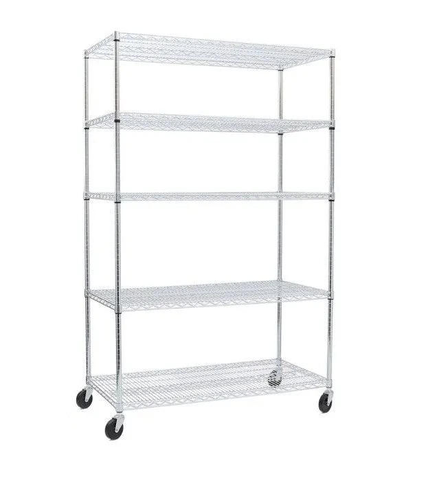 Seville Classics UltraDurable scaffale acciaio 5 ripiani 122x61cm