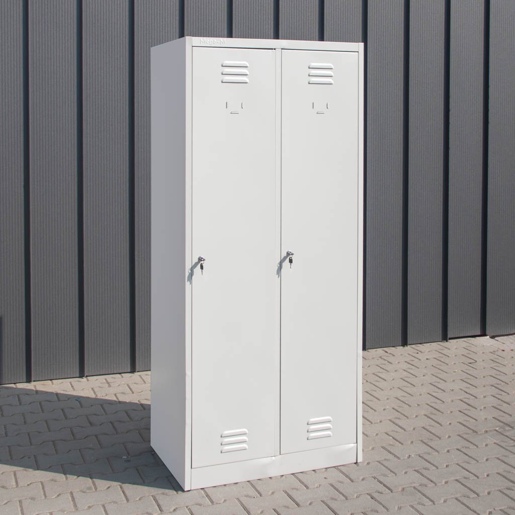 Mega-M S-80 Armadietto Spogliatoio 2 Ante Grigio Acciaio