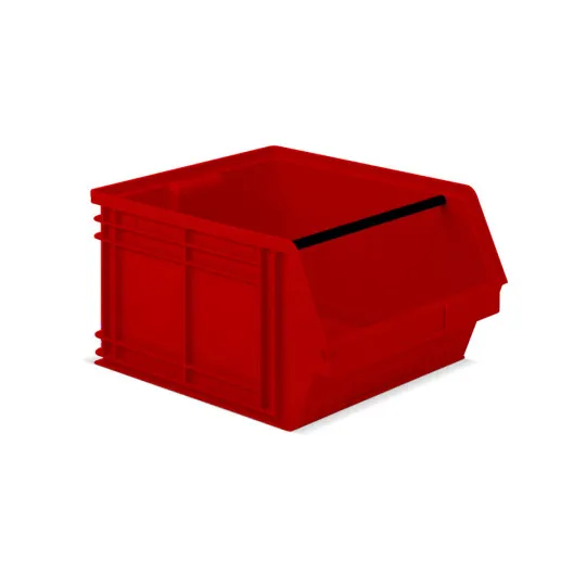 DR Scaffalature Compat 5P4 Contenitore Plastica Rosso 450x520